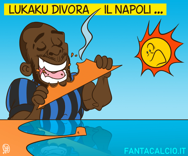 LA VIGNETTA DI FC - Lukaku divora il Napoli LA VIGNETTA DI FC - Lukaku divora il Napoli