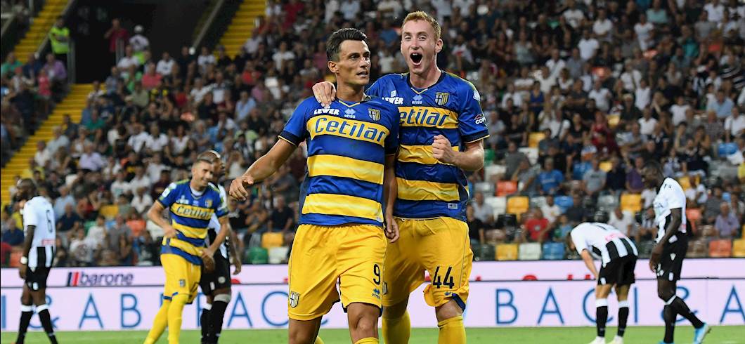 Esultanza Inglese, Udinese-Parma 1-3 (Getty Images) Esultanza Inglese, Udinese-Parma 1-3 (Getty Images)