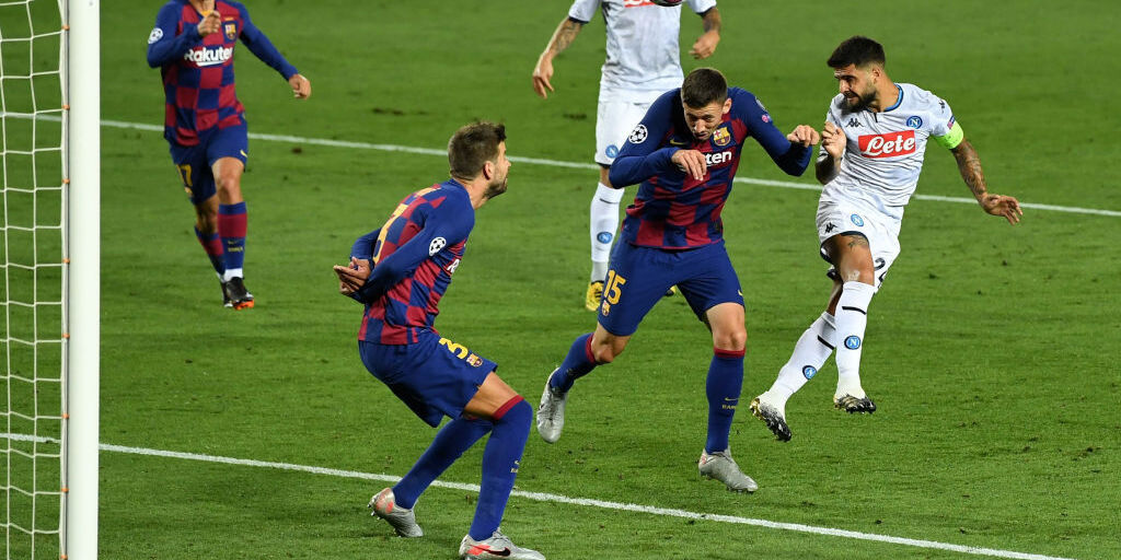 Lorenzo Insigne in azione al Camp Nou (Getty Images) Lorenzo Insigne in azione al Camp Nou (Getty Images)