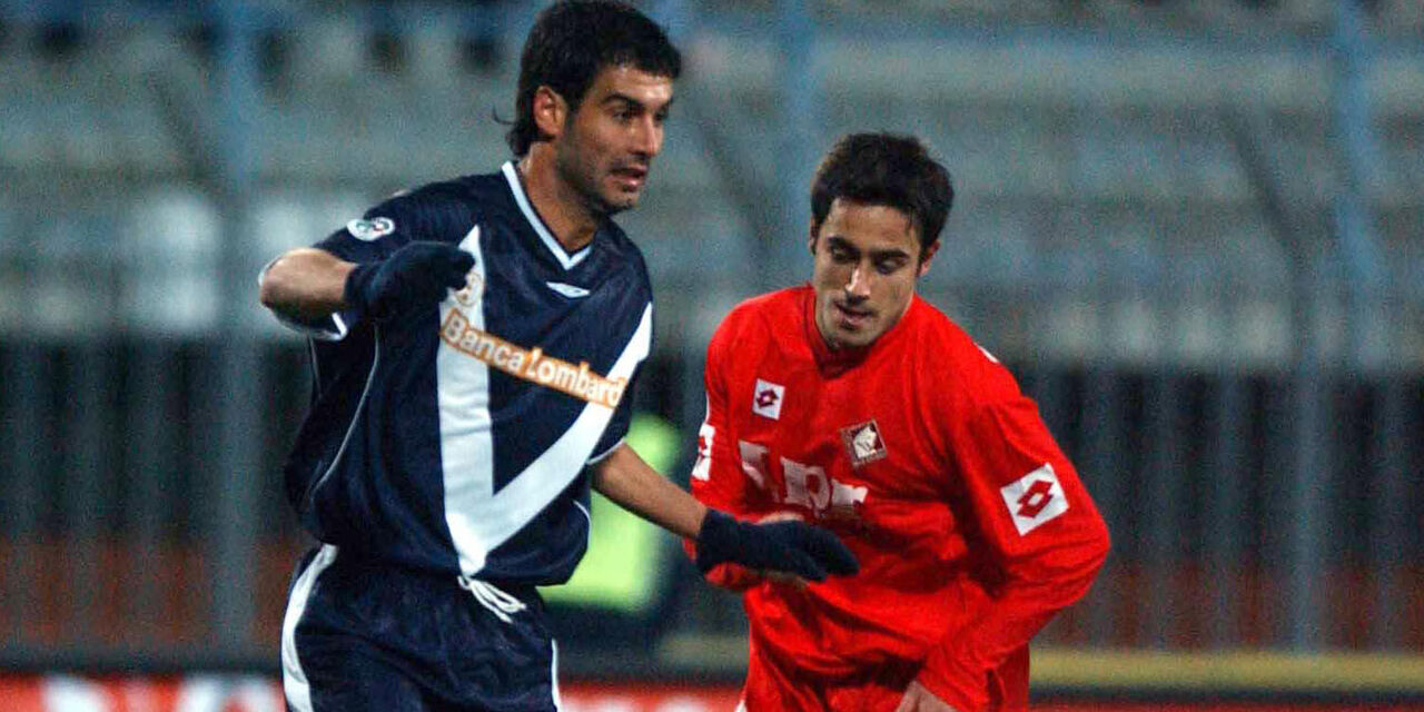Guardiola in azione nel Brescia in serie A (getty) Guardiola in azione nel Brescia in serie A (getty)
