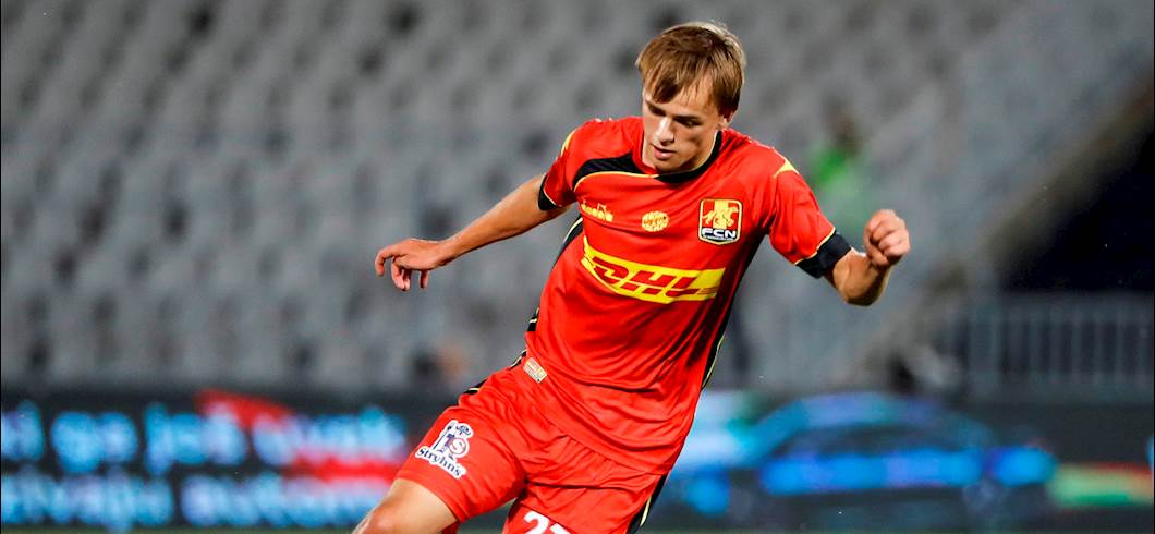 Mikkel Damsgaard con la maglia del Nordsjaelland (Getty Images) Mikkel Damsgaard con la maglia del Nordsjaelland (Getty Images)