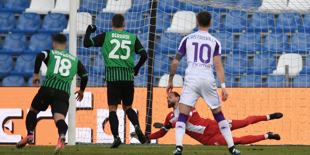 I viola esultano dopo la rete di Bonaventura (Getty Images) I viola esultano dopo la rete di Bonaventura (Getty Images)