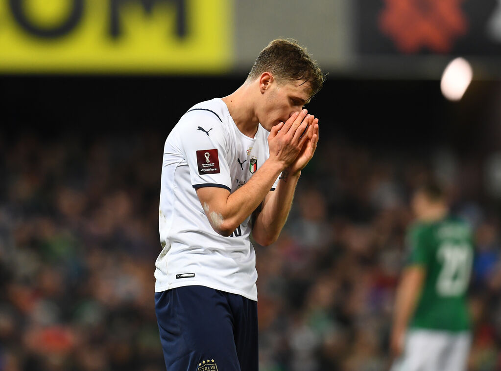 Irlanda del Nord-Italia 0-0, Barella si dispera (Getty)