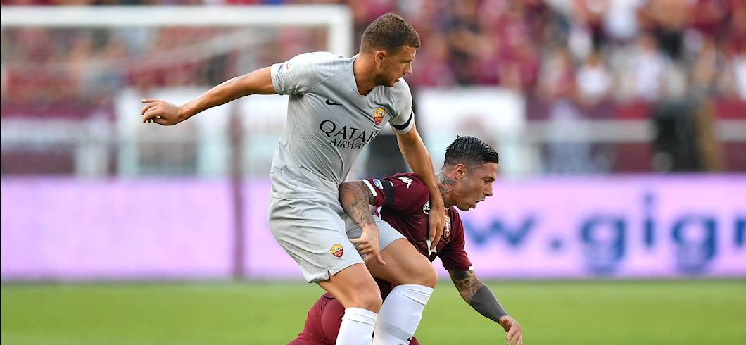 Copertina: L'urlo di Dzeko spezza la resistenza del Torino, Roma ok all'esordio in casa dei granata