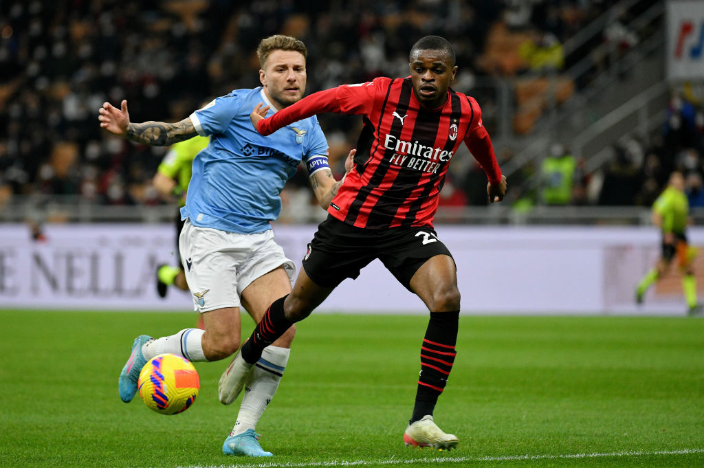 Immobile k.o., scontro con Kalulu in Milan-Lazio (Getty Images)