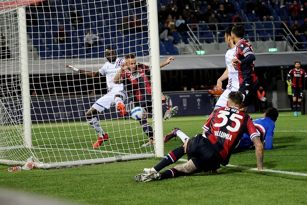 Sampdoria, Arnautovic segna il gol del vantaggio (Getty)