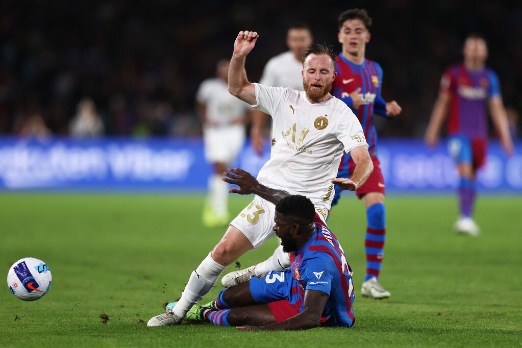 Lecce, Barcellona in azione (Getty)