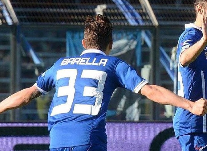 Barella in azione con la maglia del Como (primacomo.it)