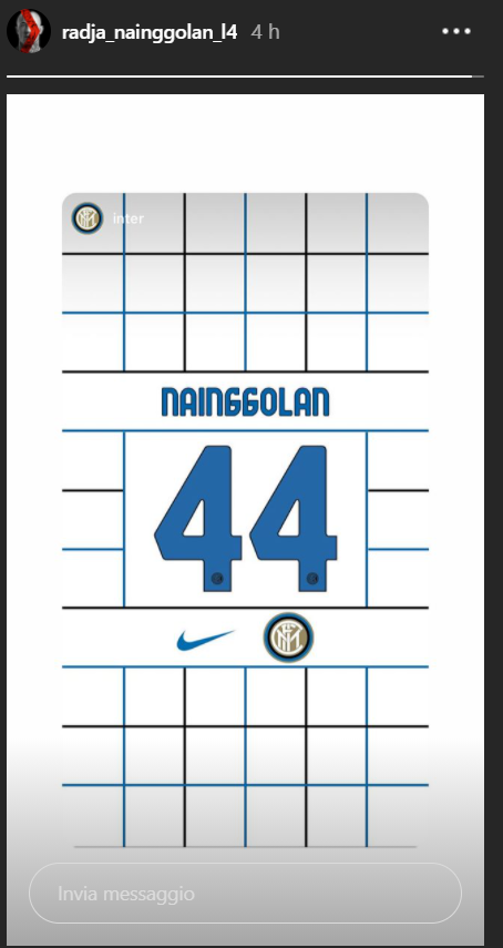 L'ultima storia pubblicata da Radja Nainggolan sul proprio profilo Instagram 