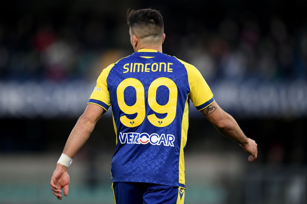 Simeone e il Verona sfidano l'Inter (Getty Images)