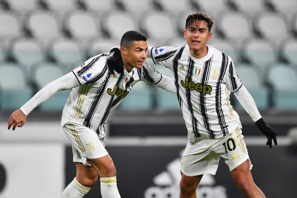 Cristiano Ronaldo esulta contro l'Udinese (Getty Images)