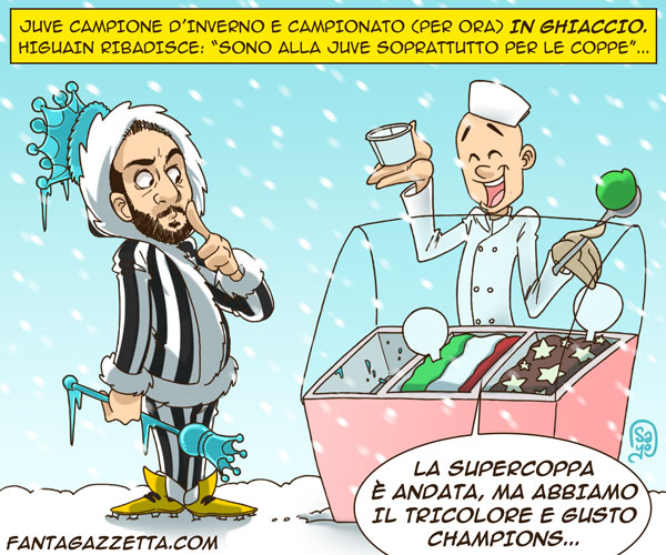 Copertina: LA VIGNETTA DI FG - Juve campione d'inverno