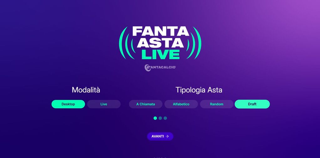 Imposta la modalità per tua Asta Draft (Fantacalcio.it)