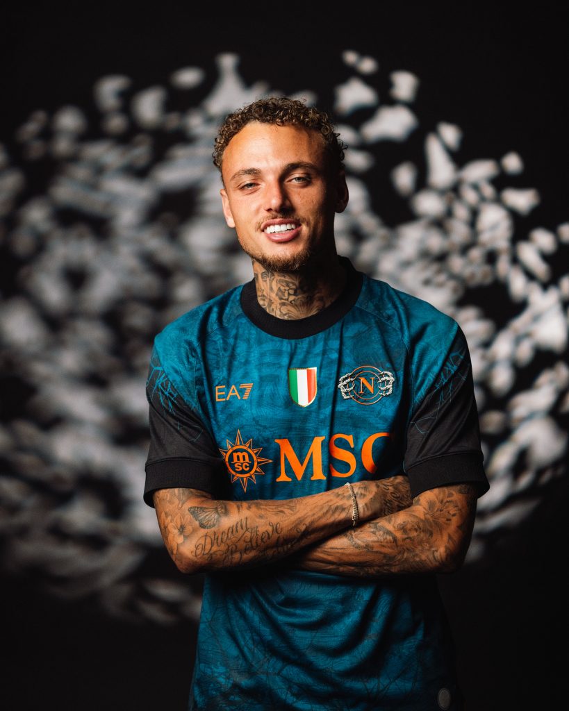 Maglia Napoli Halloween 2025/2026 indossata da Noa Lang (Foto: SSC Napoli)