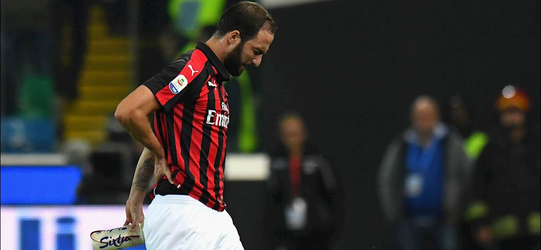 Copertina: Milan, squalifica lunga per Higuain: ecco quanto rischia
