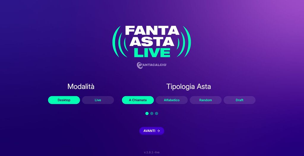 Imposta le modalità della tua Asta (Fantacalcio.it)