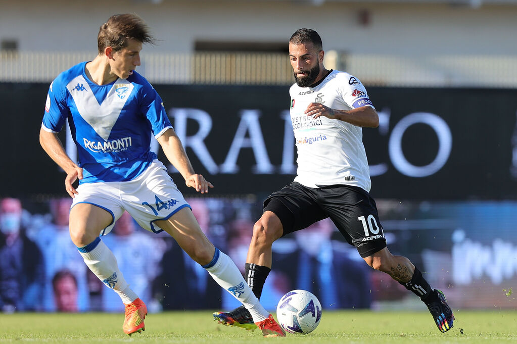 Spezia, Verde in dribbling contro il Brescia (Getty)