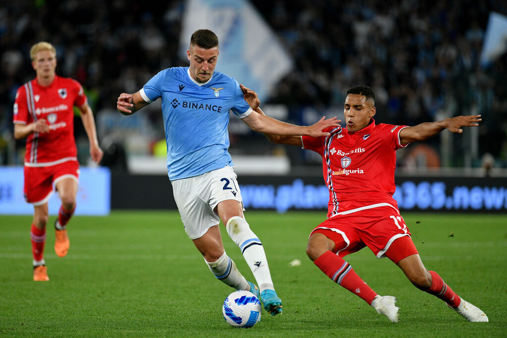 Sampdoria, Sabiri contro Milinkovic-Savic (Getty)