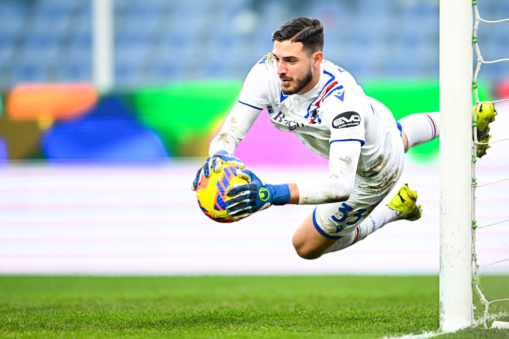 Sampdoria, presa in tuffo di Falcone (Getty)