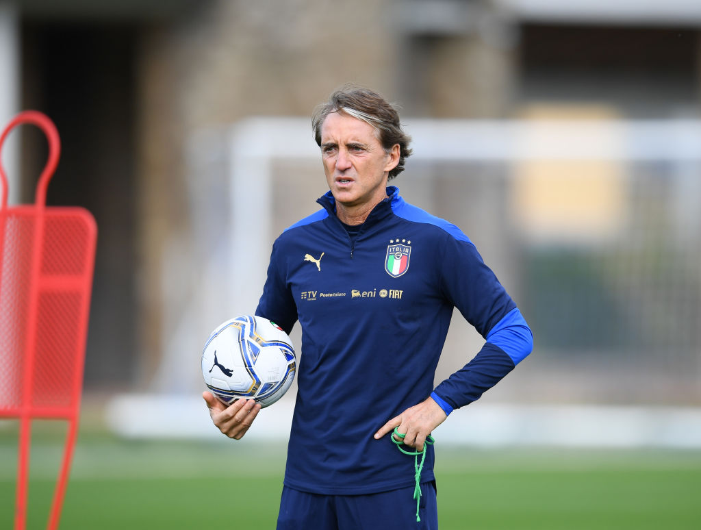 Roberto Mancini guida l'Italia all'assalto della Svizzera (Getty Images)