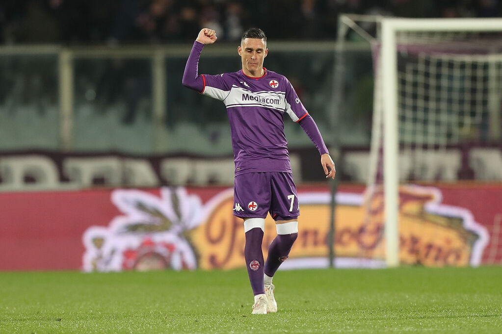 Fiorentina, Callejon esulta dopo il gol alla Sampdoria (Getty)