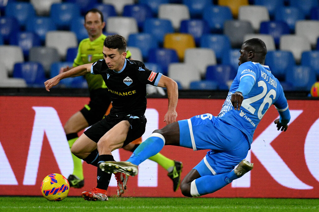 Napoli, un tackle di Koulibaly (Getty)