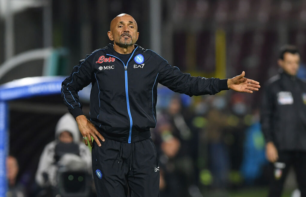 Napoli, Spalletti in panchina contro la Salernitana (Getty)