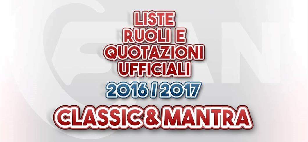 Copertina: Fantagazzetta, si riparte! Ecco liste, ruoli e quotazioni classic e mantra della stagione 2016/2017