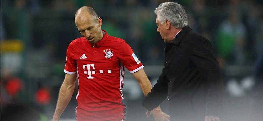 Copertina: Il Bayern rompe con Ancelotti? Robben non smentisce: "Ogni parola sarebbe di troppo"