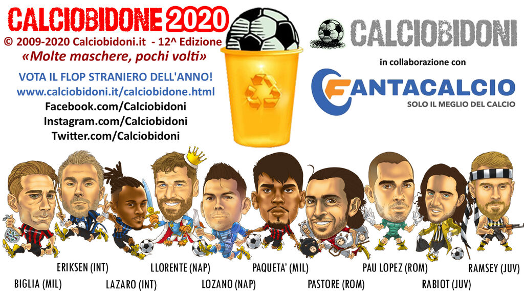 La locandina con tutti i candidati al Calciobidone