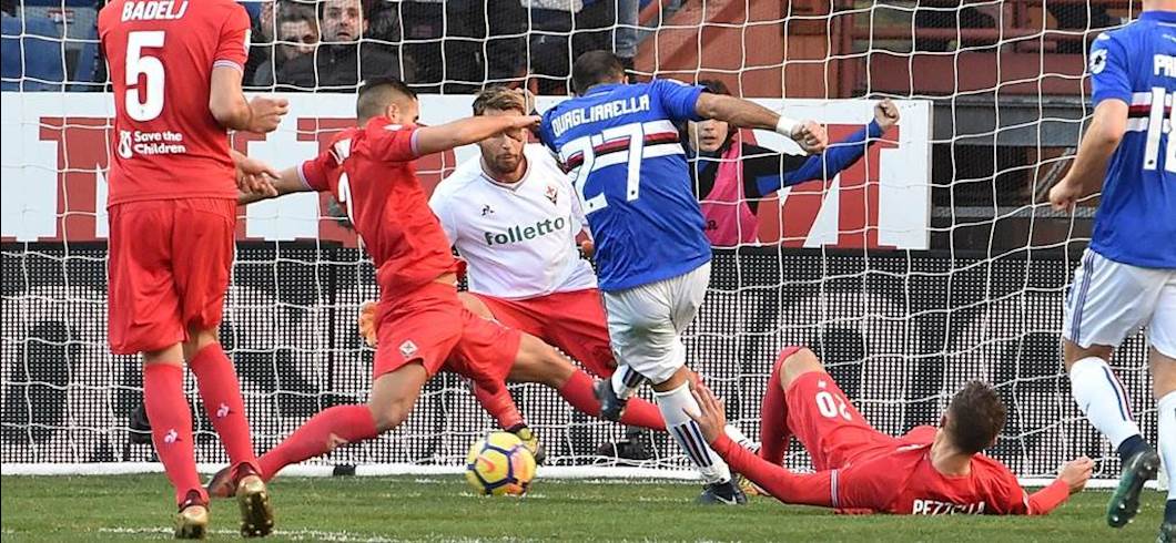 Copertina: Quagliarella show a Marassi: la Sampdoria batte 3-1 la Fiorentina 