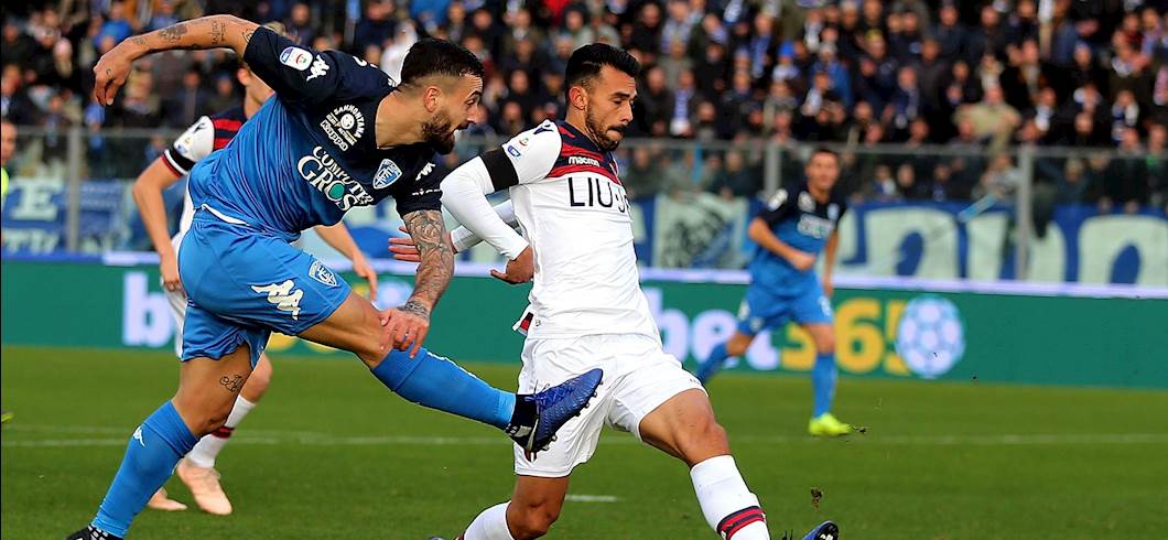 Copertina: Gol e spettacolo al Castellani. Caputo e La Gumina mattatori, agli ospiti non basta Poli. Tra Empoli e Bologna è 2-1