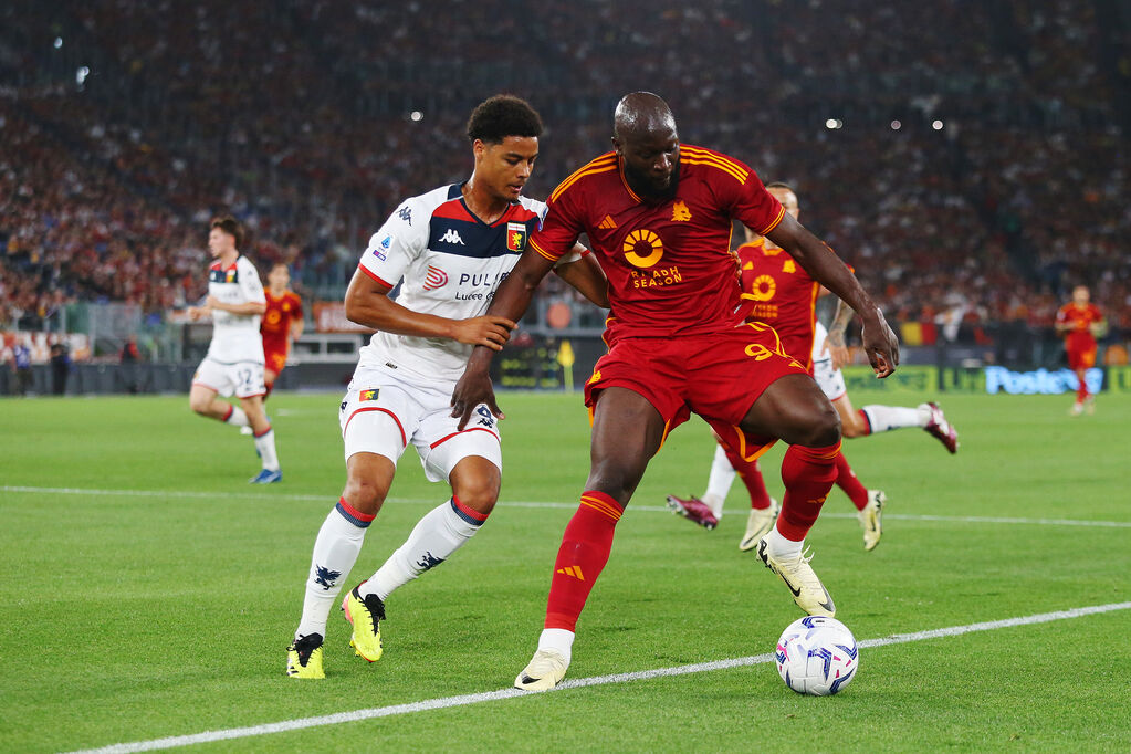 Lukaku in azione con la maglia della Roma (Getty)