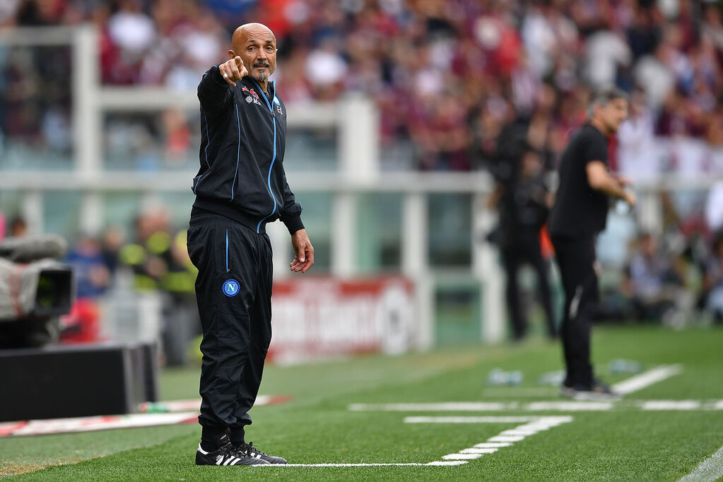 Le ultime in casa Napoli con lo striscione apparso nella notte contro Spalletti (Getty Images)