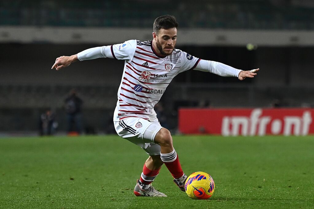 Cagliari, Nandez durante la partita di Verona (Getty)