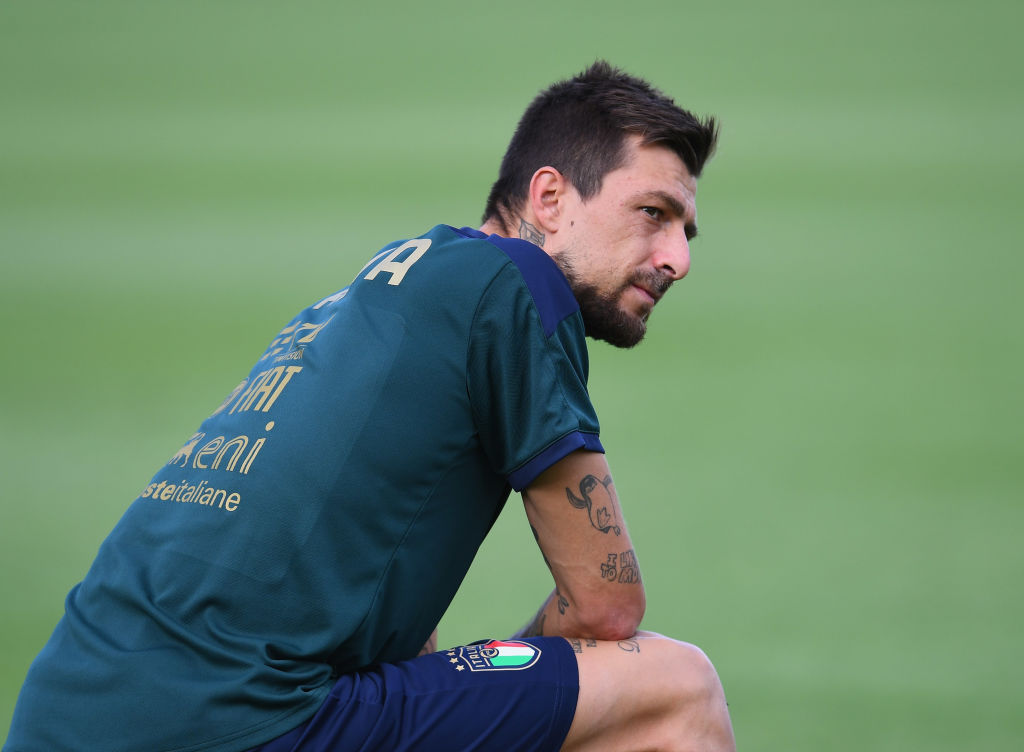 Francesco Acerbi in campo per sbaglio (Getty Images)