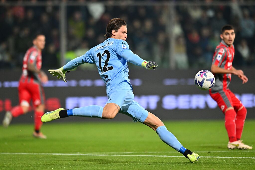 Carnesecchi in azione con la maglia della Cremonese (Getty)