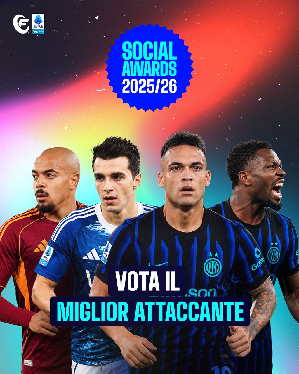 Social Awards 2025/26: vota il miglior attaccante!