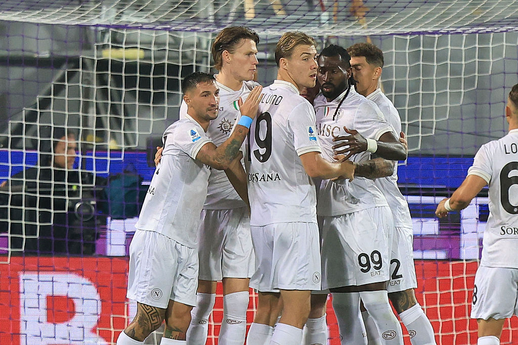 I giocatori del Napoli esultano dopo un gol (Getty Images)