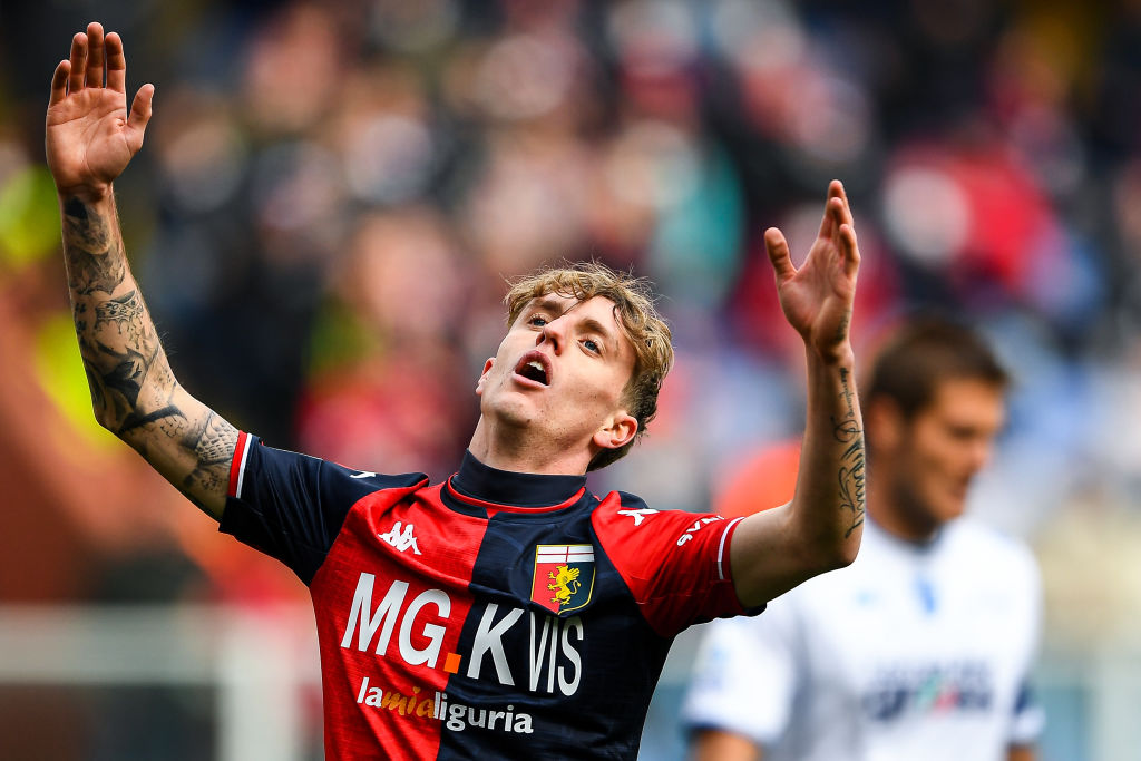 Rovella con la maglia del Genoa (Getty Images)