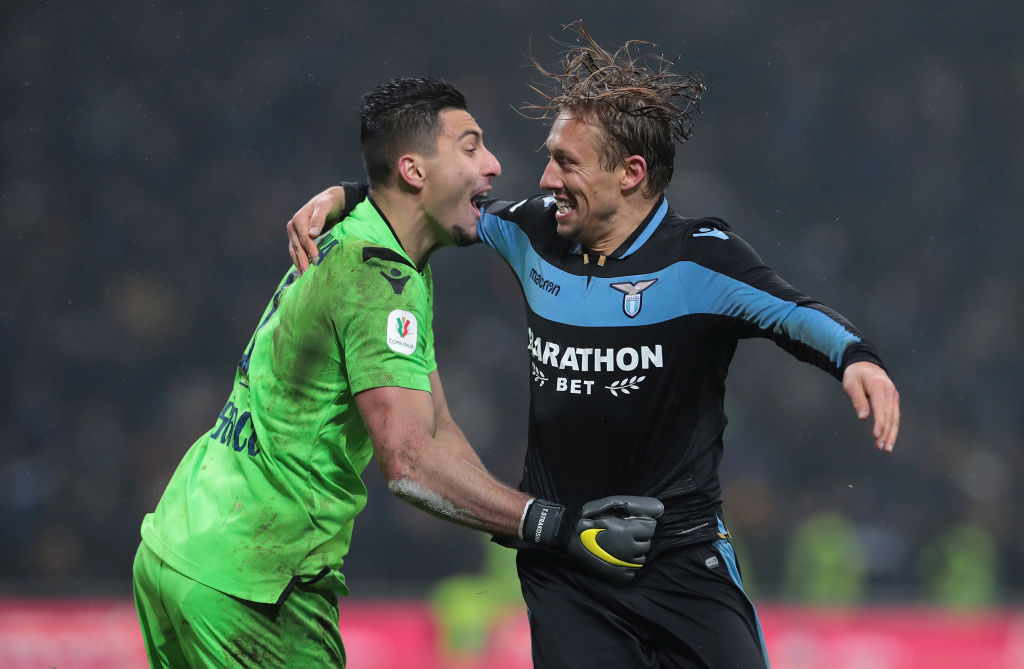 Strakosha con Leiva (getty)