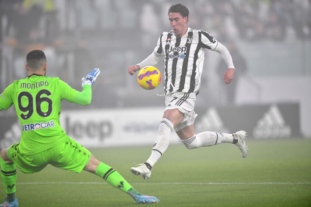 Vlahovic, gol all'esordio con la Juventus (Getty Images)