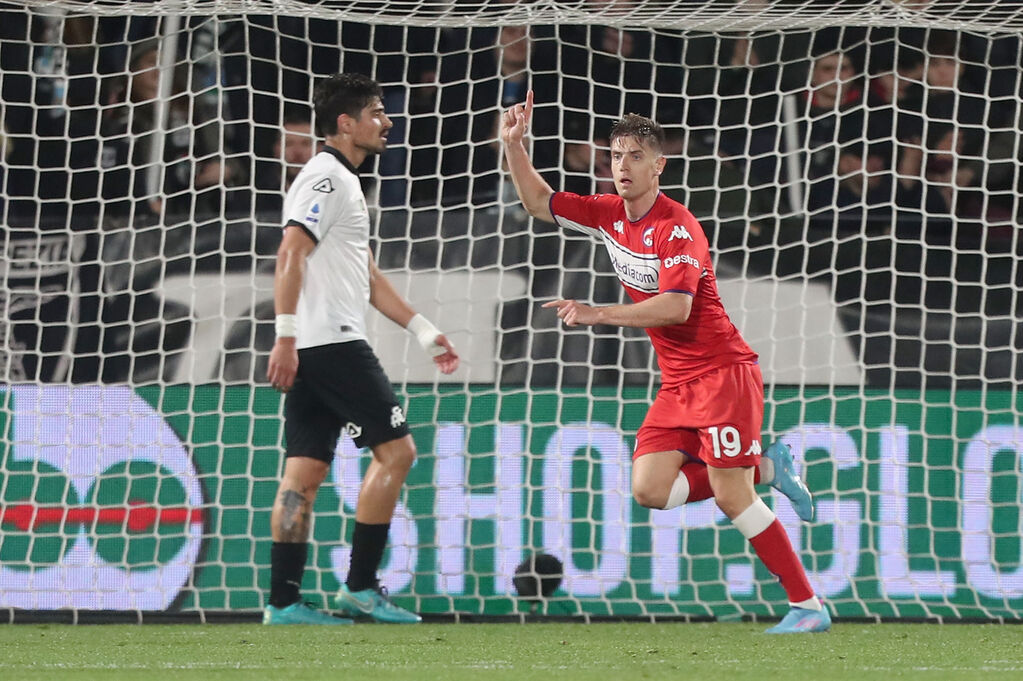 Piatek esulta dopo il gol dell'uno a zero (Getty).