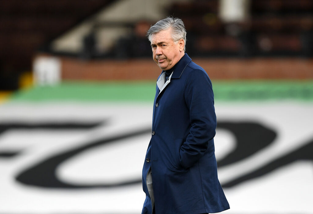 Carlo Ancelotti sulla panchina dell'Everton (Getty)