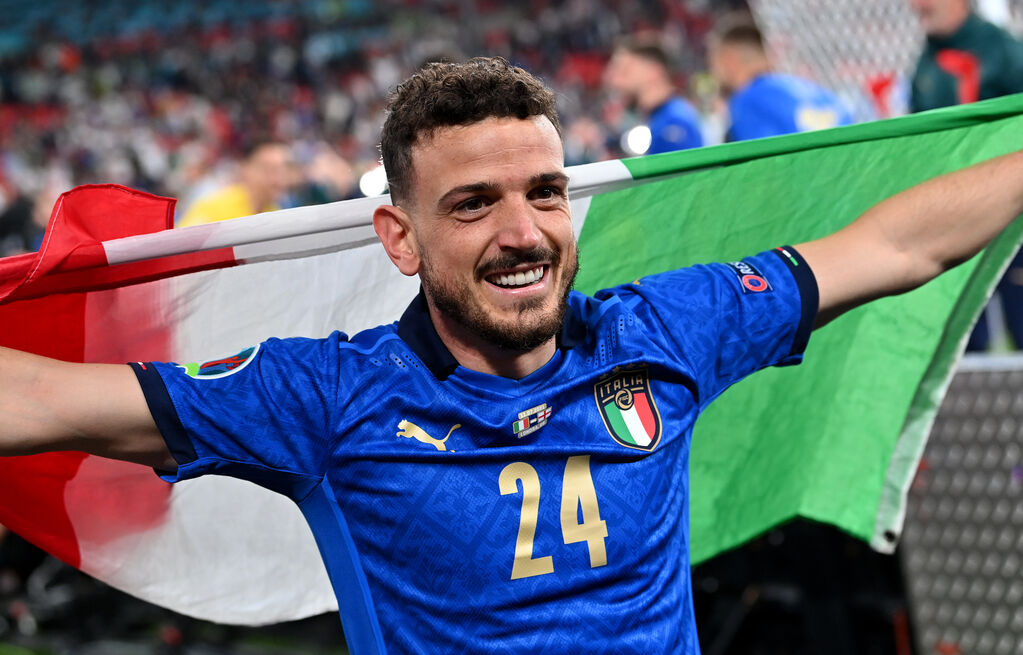 Alessandro Florenzi festeggia la conquista dell'Europeo con l'Italia (Getty Images)