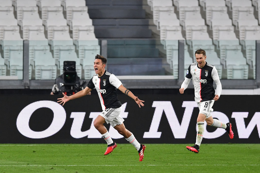 Dybala esulta per una delle sue undici reti nel campionato 2019-20 (Getty Images)