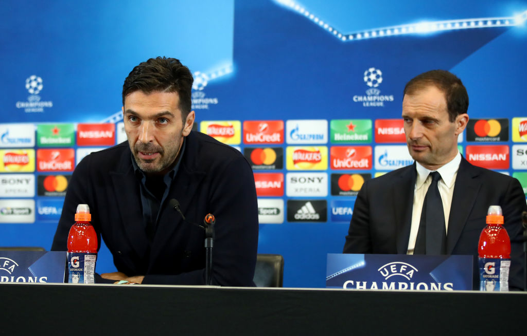 Buffon con Allegri ai tempi della Juventus (getty)