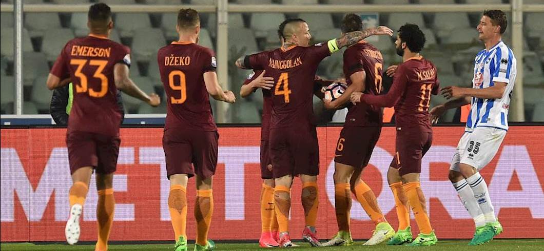 Copertina: La Roma stacca il Napoli e condanna il Pescara: 3 assist per El Shaarawy