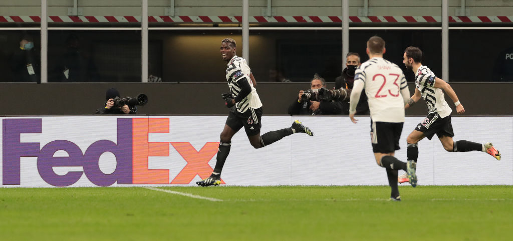 L'esultanza di Pogba dopo lo 0-1 (getty)
