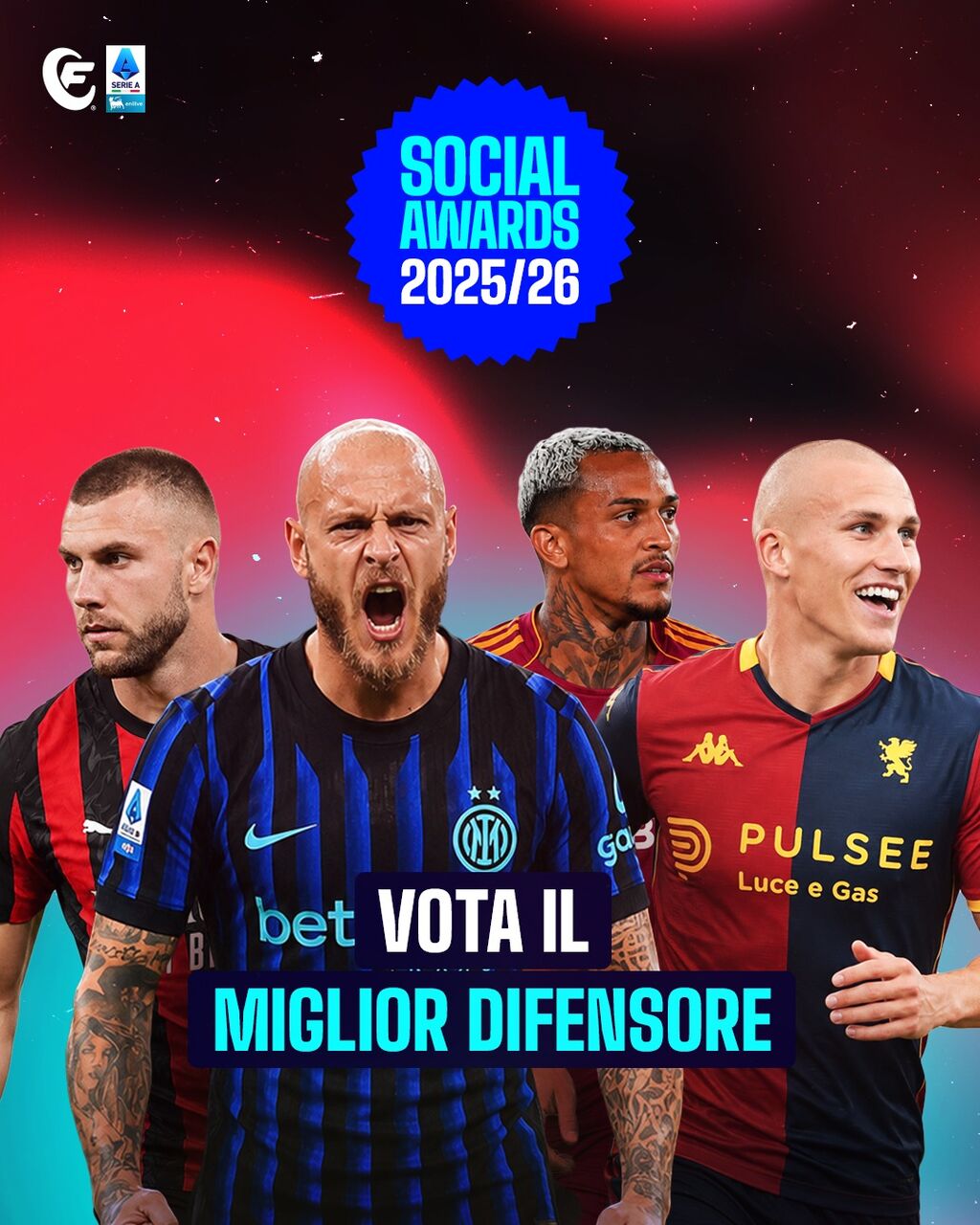 Social Awards 2025/26: vota il miglior difensore!